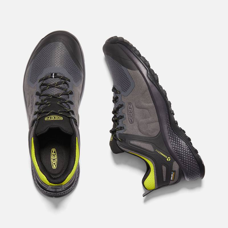 Keen Explore Waterproof Wanderschuhe Herren DE-06482 Magnet/Bright Yellow - Keen Herrenschuhe Grau